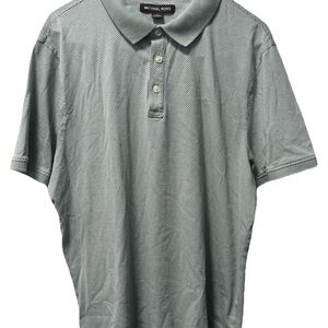 Michael Kors Pale Sage Green Micro-Pattern Polo Shirt